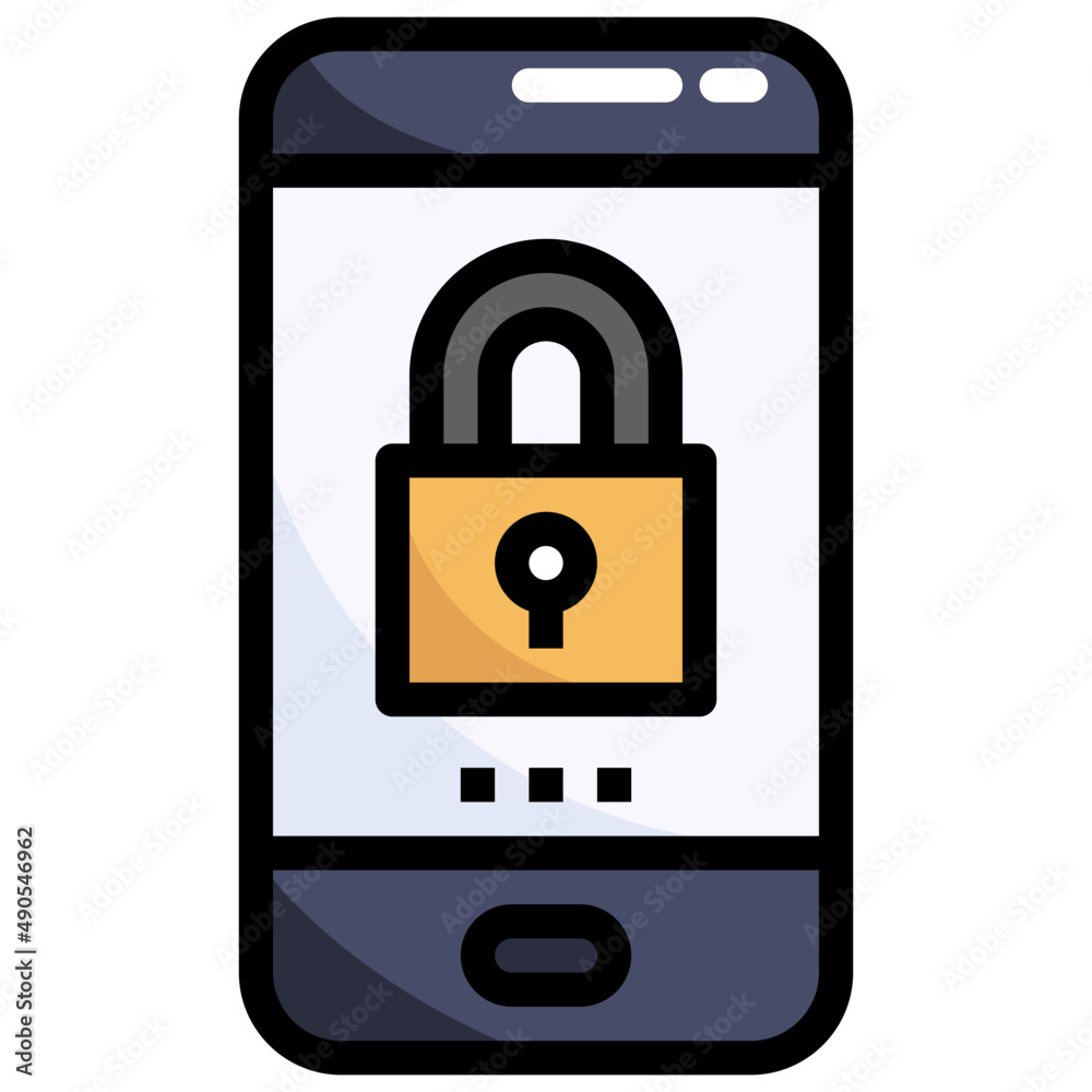 LOCK filled outline icon,linear,outline,graphic,illustration