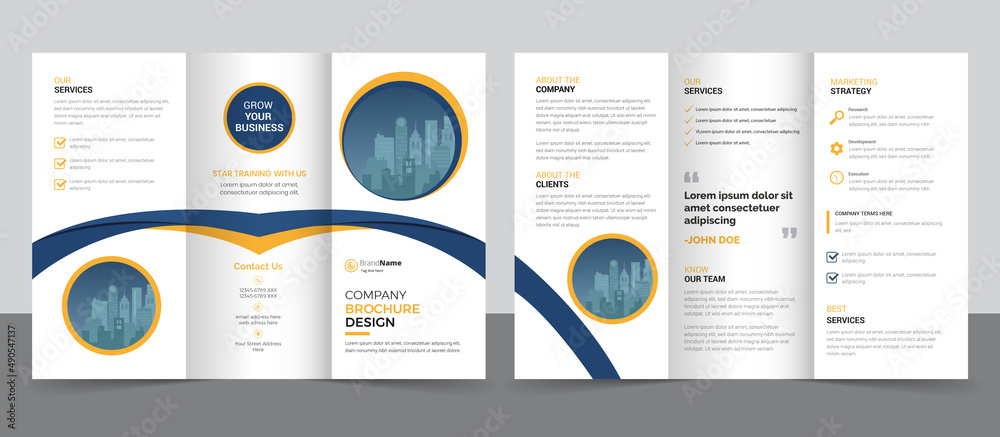 Trifold brochure template design, brochure template layout design ...