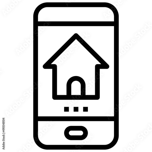 HOME line icon,linear,outline,graphic,illustration
