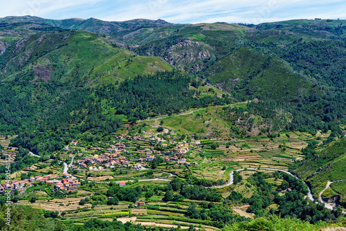 Tibet style landscape, Sistelo village, Peneda Geres, Minho, Portugal photo