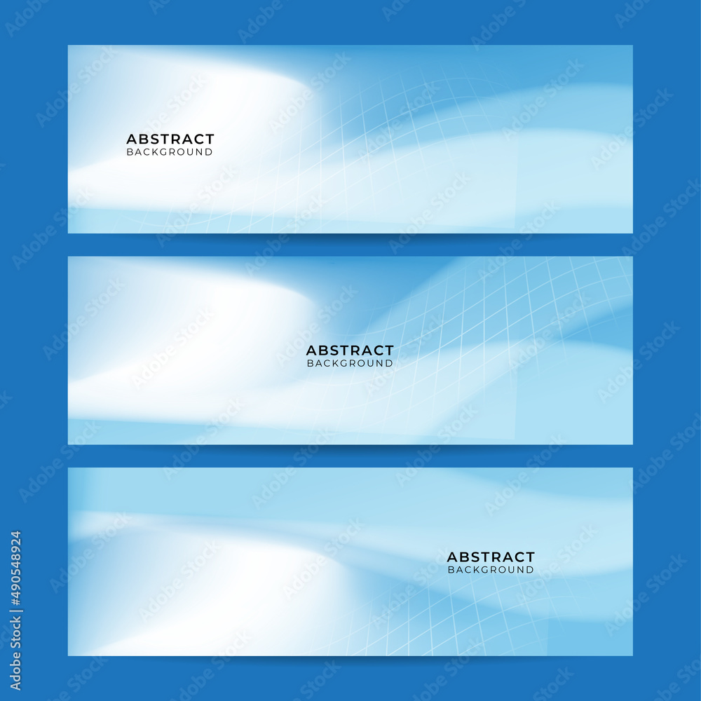 Vector abstract graphic design banner pattern background template. Blue abstract banner background