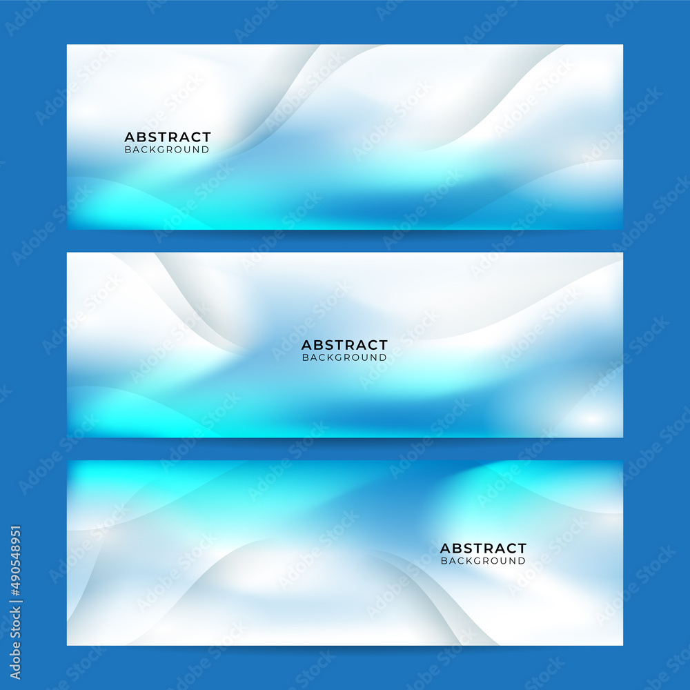 Fototapeta premium Vector abstract graphic design banner pattern background template. Blue abstract banner background