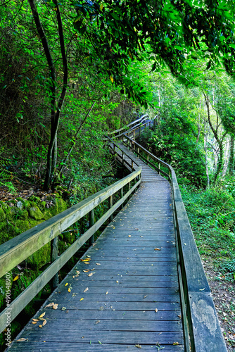 Boardwalk  Passadicos trail  Sistelo village  Peneda Geres  Minho  Portugal