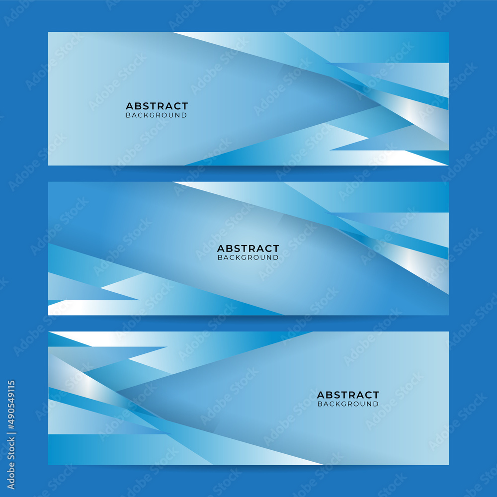 Fototapeta premium Vector abstract graphic design banner pattern background template. Blue abstract banner background