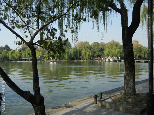 A scene of Xi-hu Lake in Hangzhou City in Zhejiang Province in China中国浙江省杭州市にある西湖の一風景 photo