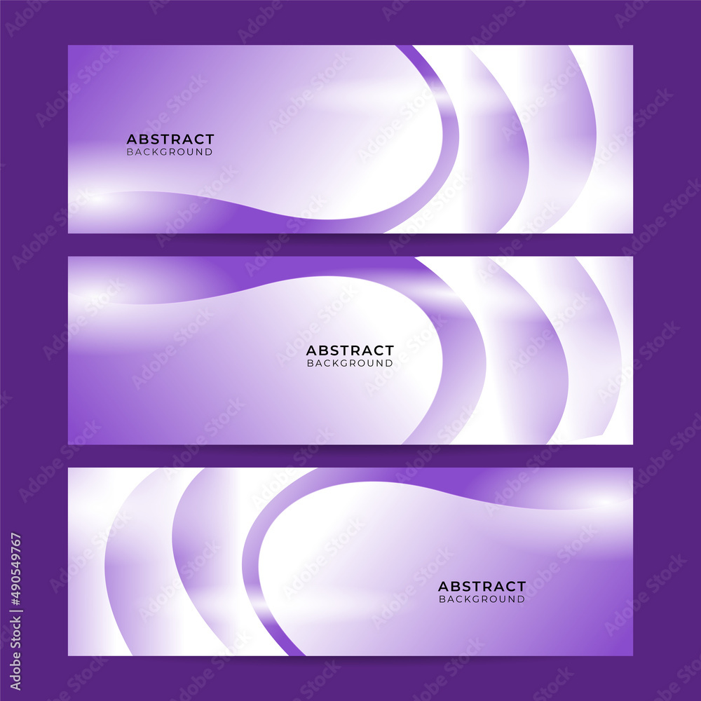 Fototapeta premium Vector abstract graphic design banner pattern background template. Purple violet abstract banner background