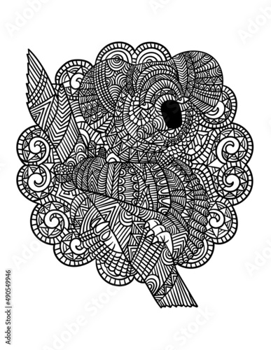 Koala Mandala Coloring Pages for Adults