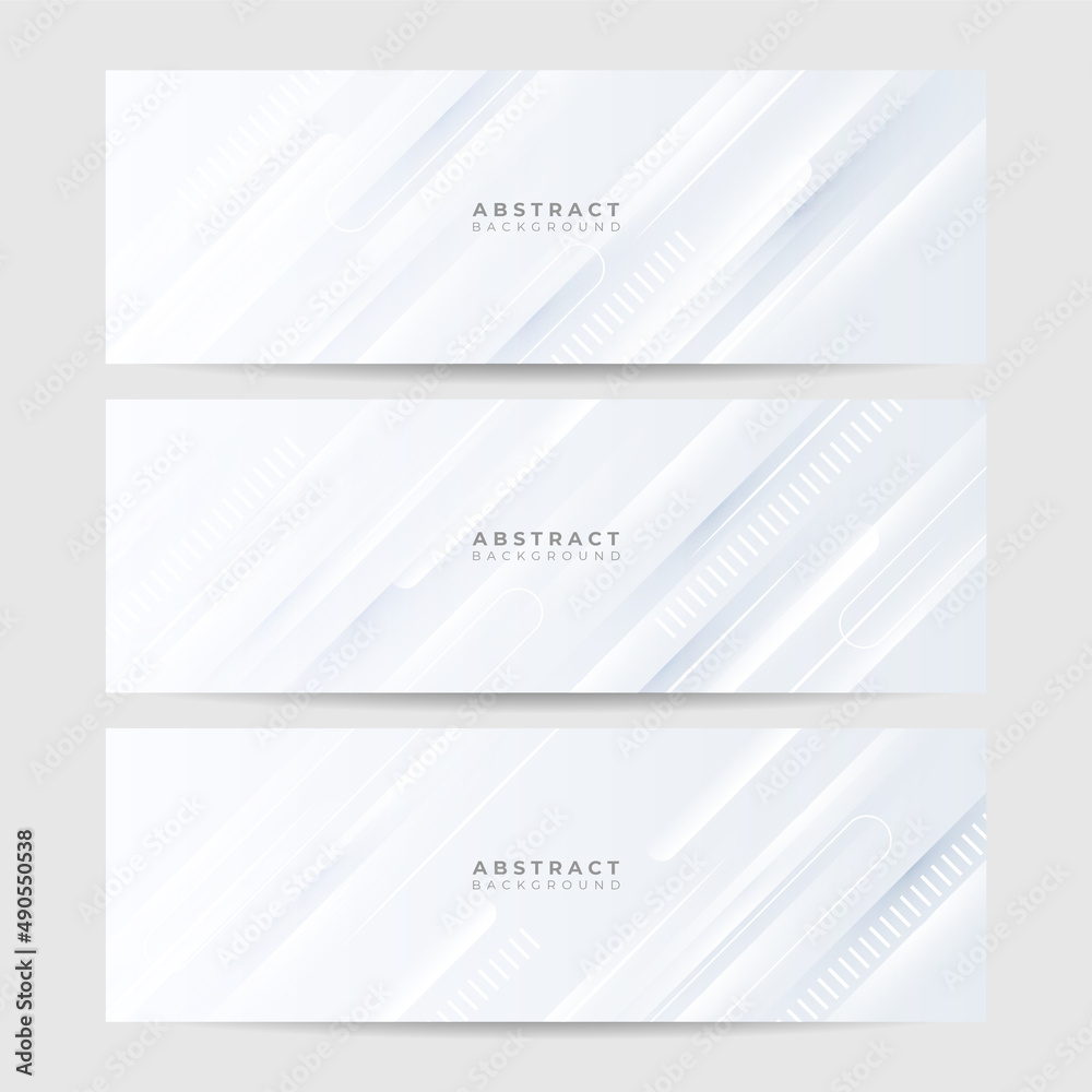 Fototapeta premium Vector abstract graphic design banner pattern background template. White abstract banner background
