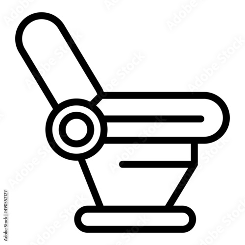 Laser epilation chair icon outline vector. Skin treatment. Hair removal