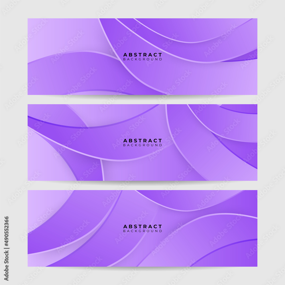 Vector abstract graphic design banner pattern background template. Purple violet abstract banner background