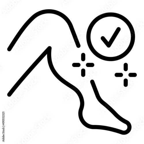 Clean hair legs icon outline vector. Laser epilation. Hair removal