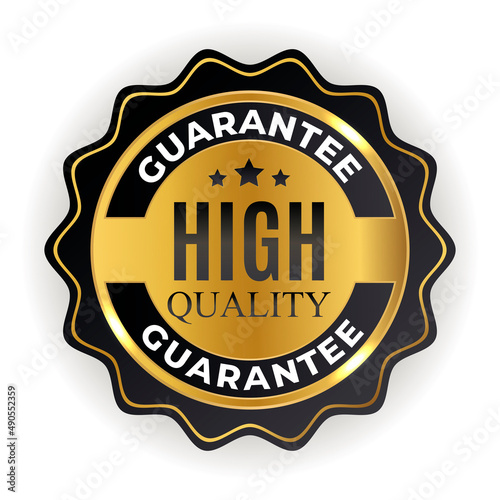 High quality golden label sign. illustration