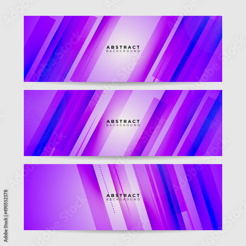 Vector abstract graphic design banner pattern background template. Purple violet abstract banner background