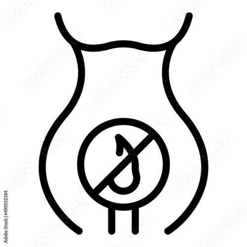 Bikini hair epilator icon outline vector. Laser epilation. Skin care