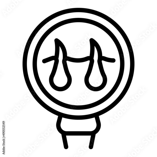 Removal hair icon outline vector. Laser epilation. Skin wax
