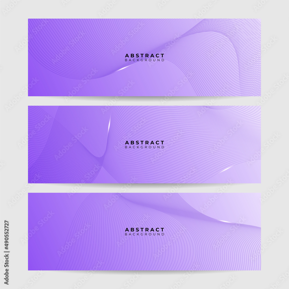 Fototapeta premium Vector abstract graphic design banner pattern background template. Purple violet abstract banner background