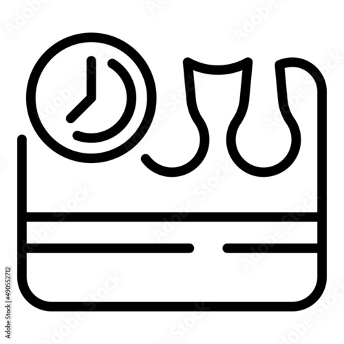 Fast hair epilation icon outline vector. Laser treatment. Body care