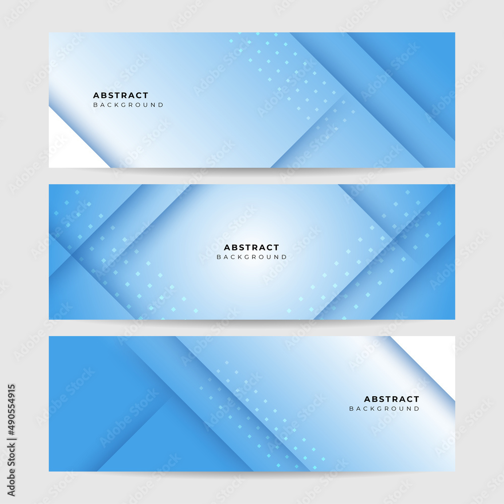Fototapeta premium Vector abstract graphic design banner pattern background template. Blue abstract banner background