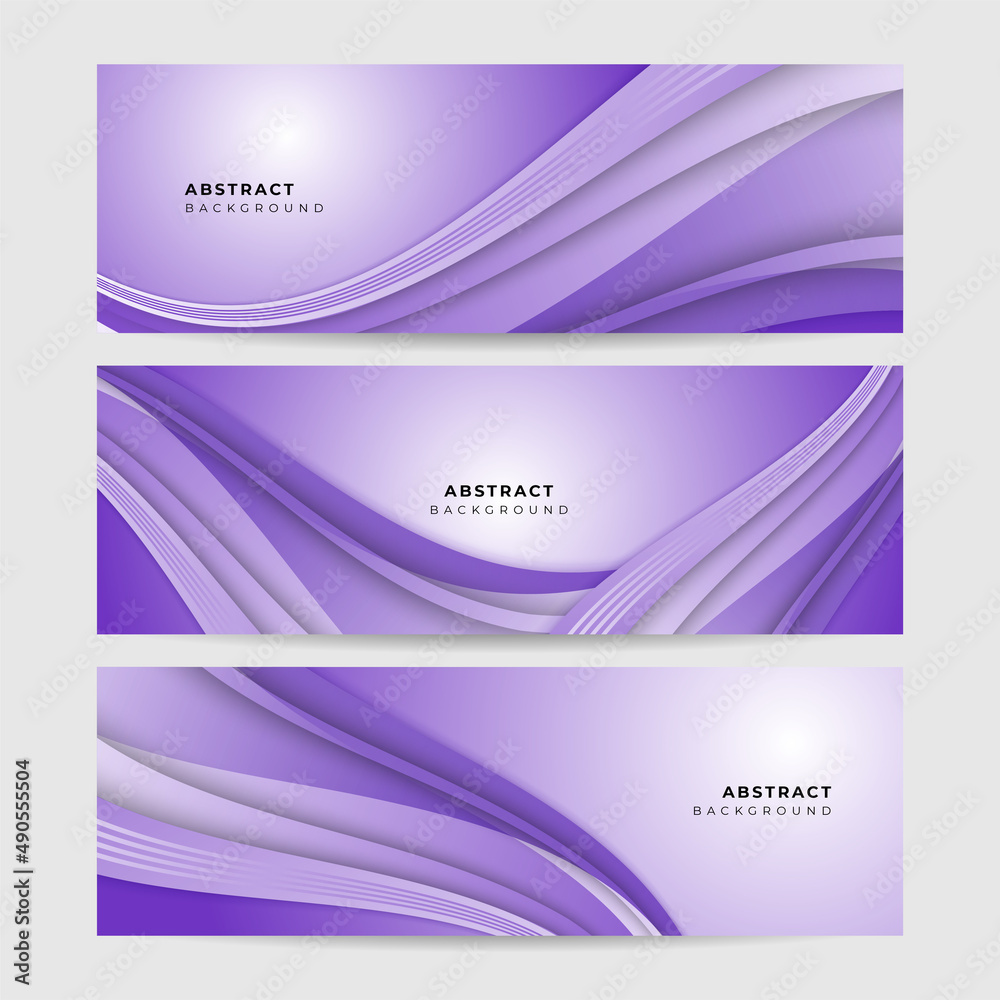 Vector abstract graphic design banner pattern background template. Purple violet abstract banner background