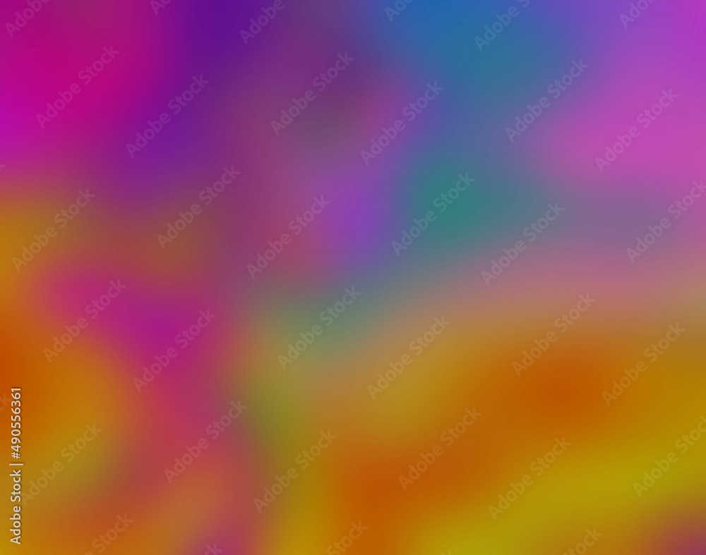 Abstract multicolored defocused background. Bright saturated shades. Background for the cover of a notebook, laptop, book.