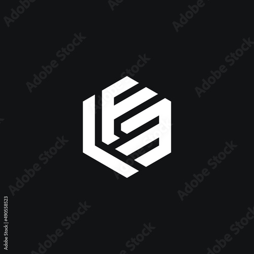 LFM HEXAGON LOGO DESIGN VECTOR