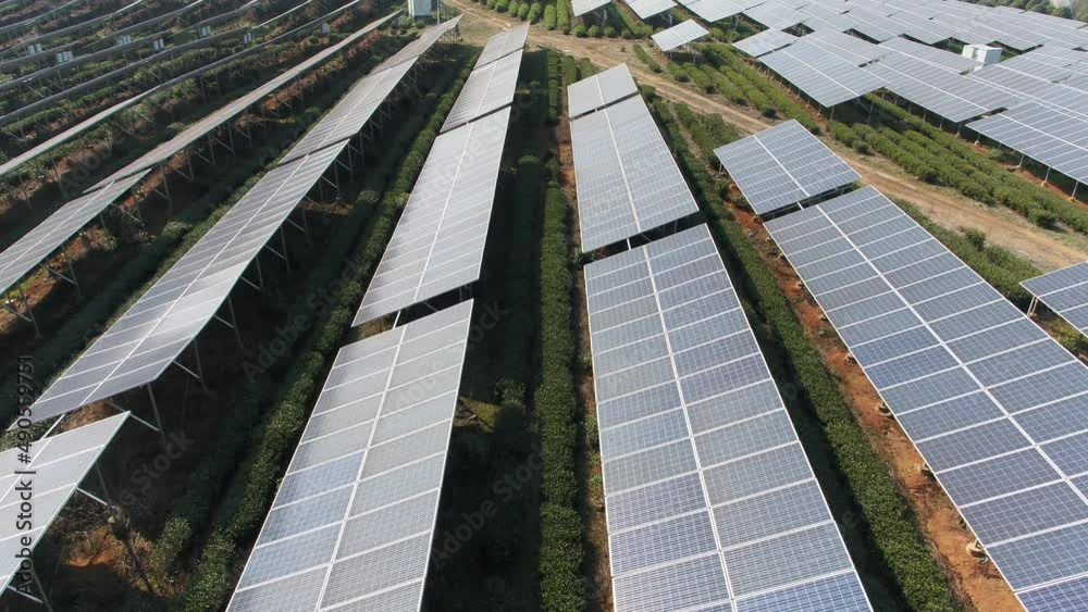 solar panels in power station solar panels in power station