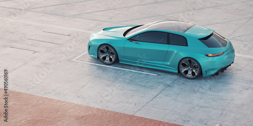 3D rendering of a brand-less generic concept car © Andrus Ciprian