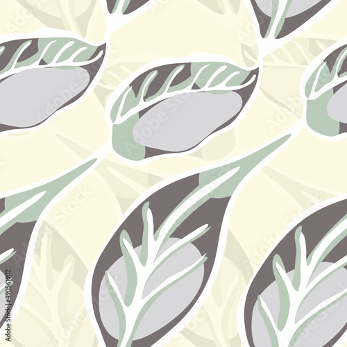 Lemon Seamless Pattern. Green and Grey Vector Summer Citrus Print. Psychedelic Citron Motif. Modern Hand Drawn Background. Simple Marker Lime. Botanical Illustration.