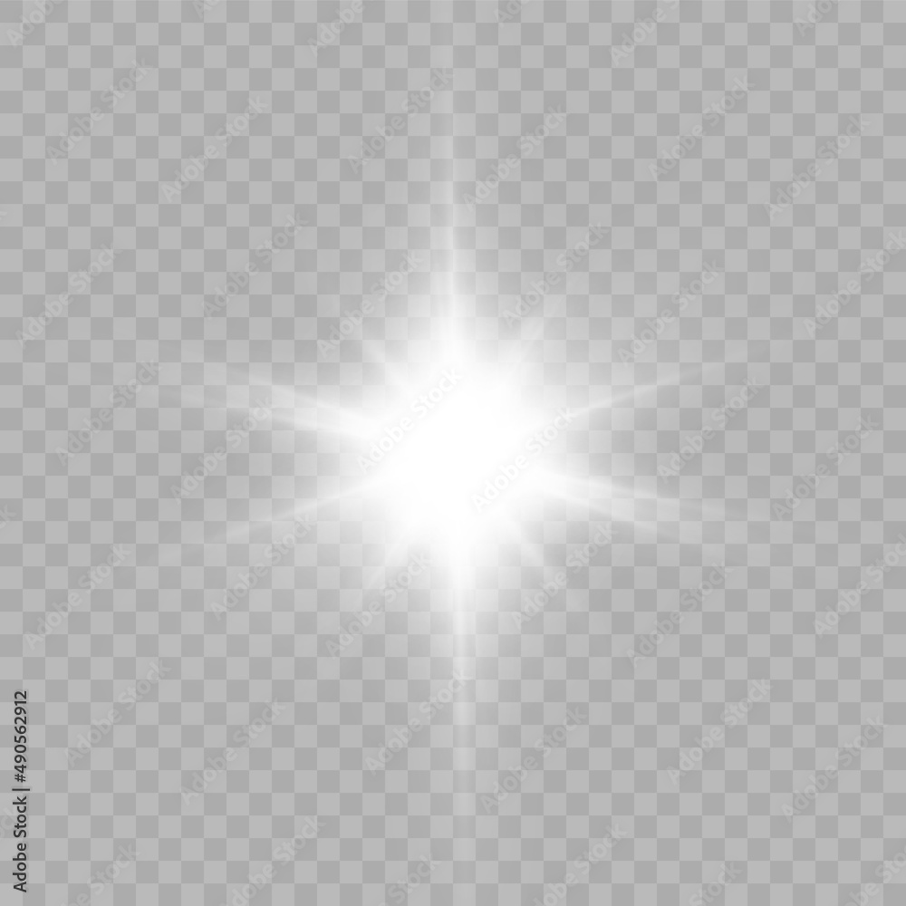 White flashes of light and glare. Laser beams of light. Beautiful light flashes. Glowing stripes on a transparent background. White flashes of light and glare. Laser beams of light. Beautiful light flashes. Glowing stripes on a transparent background.