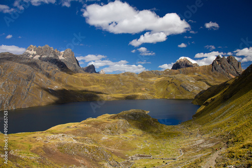 Beautiful mountains landscapes in Cordillera Huayhuash, Peru, South America