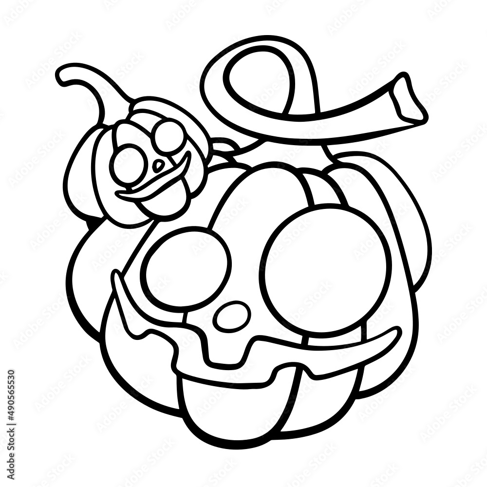 Pumpkin head painting Halloween, vector illustration. Pumpkin head painting Halloween, vector illustration.