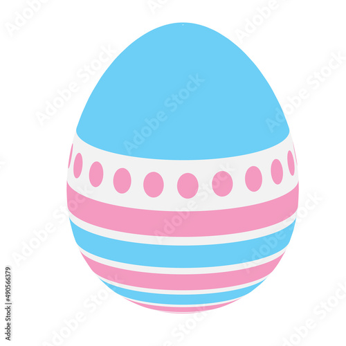 Painted easter egg simple icon. Illustration