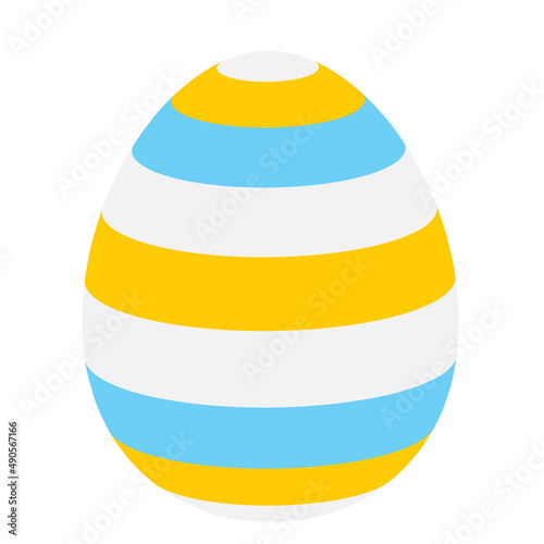 Painted easter egg simple icon. Illustration