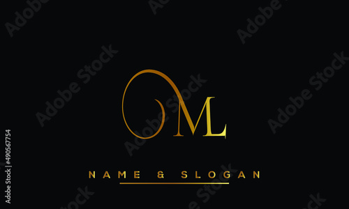 ML,  LM,  M,  L   Abstract  Letters  Logo  Monogram