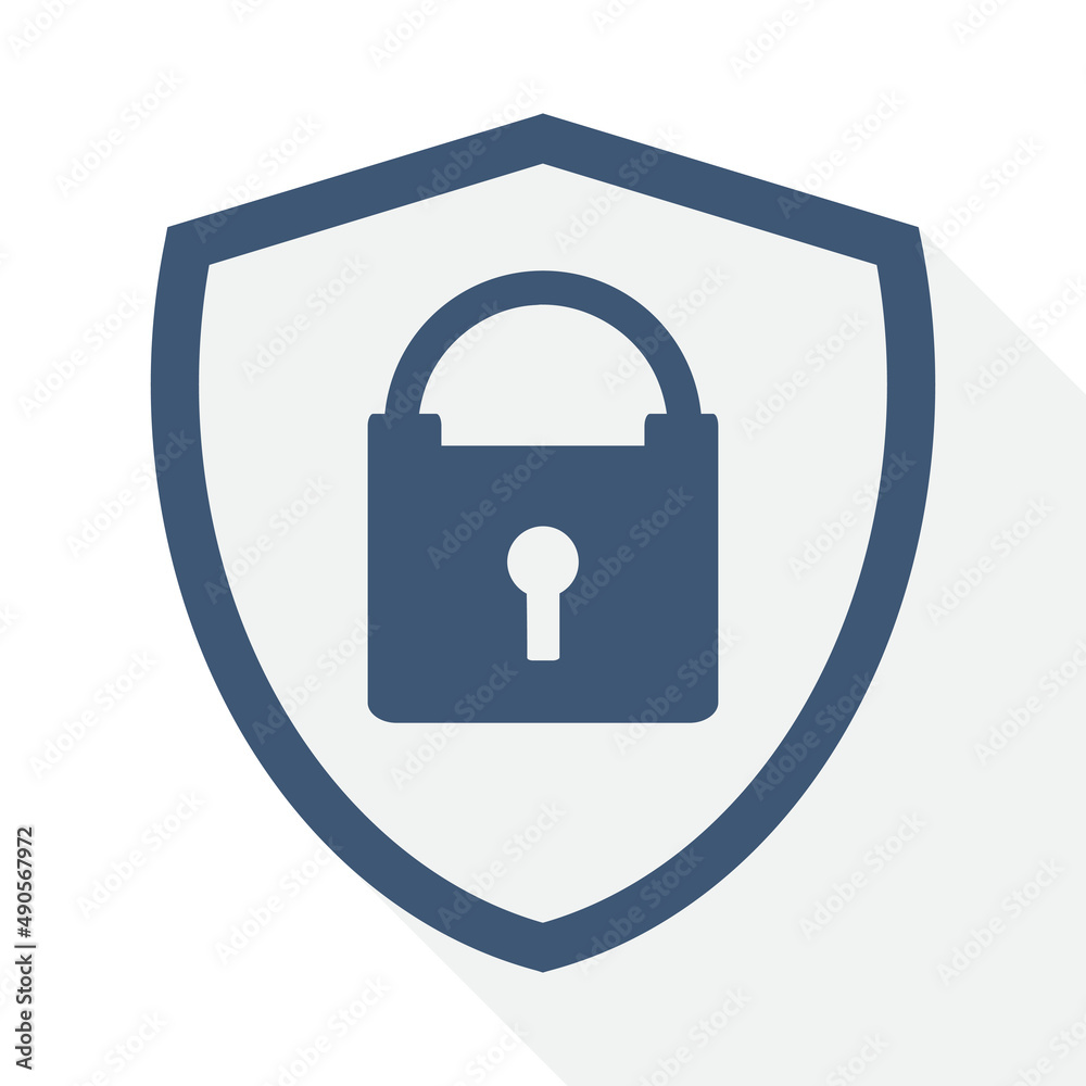 Simple editable shield vector icon, flat design secure concept illustration easy to edit Simple editable shield vector icon, flat design secure concept illustration easy to edit