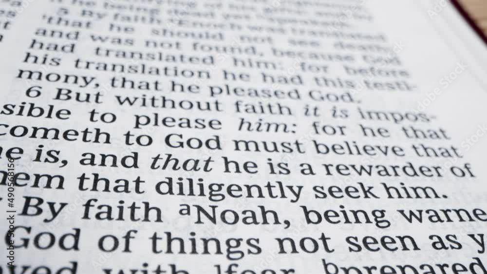 Extreme Close Up of Bible Verse 07