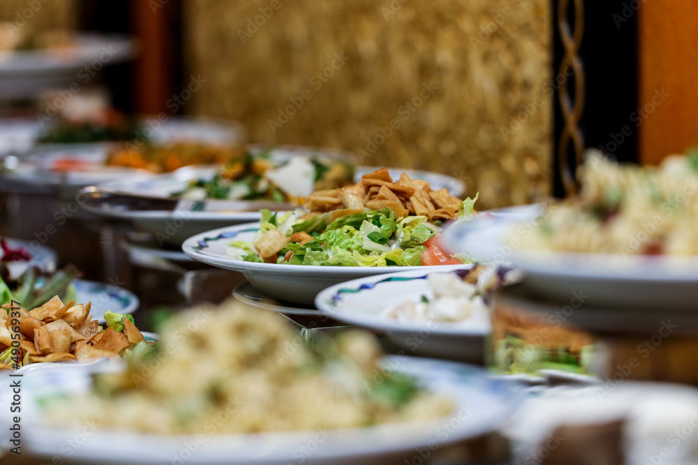 restaurant food on non isolated background 