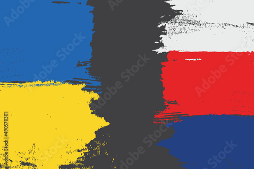 Flag Ukraine and Russia
