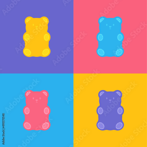 colorful gummy bears