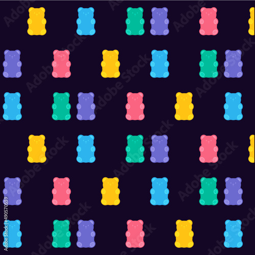 colorful gummy bears background