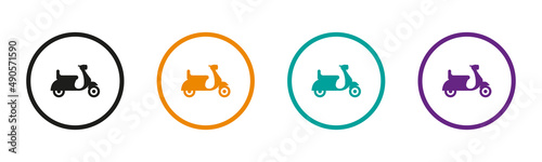 A moped. Vector image.