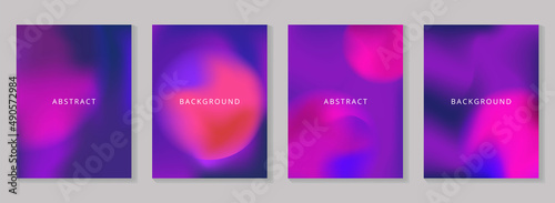 Gradient background set. Abstract cover, wall arts with colourful geometric shapes and liquid color. Website and banner. © bank