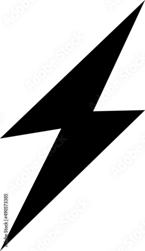 Thunder and Bolt Lighting Flash Iconst. Flat Style on white Background. Vector 3.eps