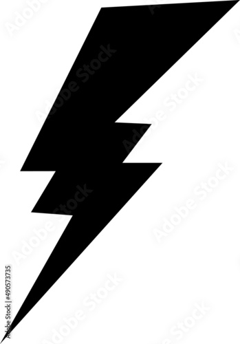 Thunder and Bolt Lighting Flash Iconst. Flat Style on white Background. Vector.eps
