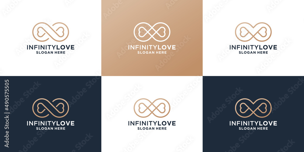 collection of infinity love logo design inspiration for your business.