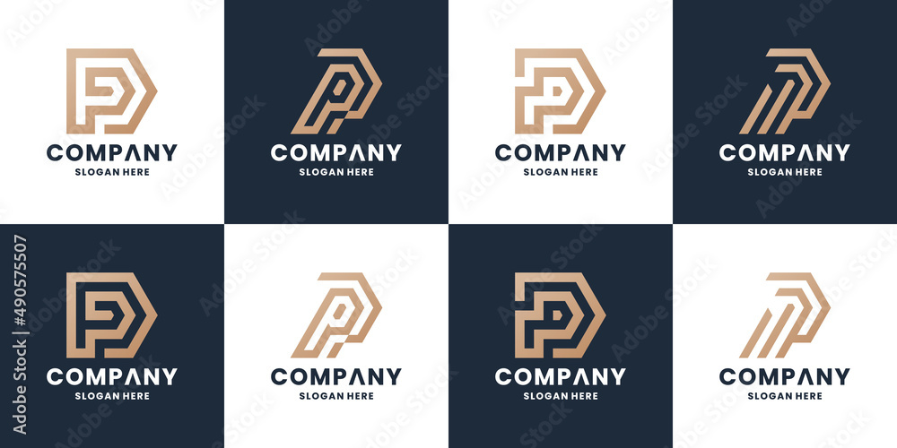 initials letter P logo design for your company logo. collection letter P monogram logo vector.