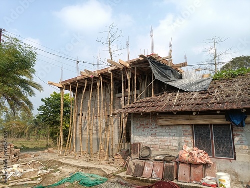 Village house construction