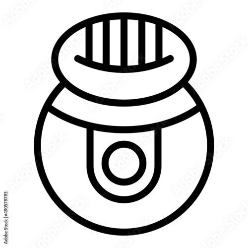 Cream epilator icon outline vector. Skin hair. Body care