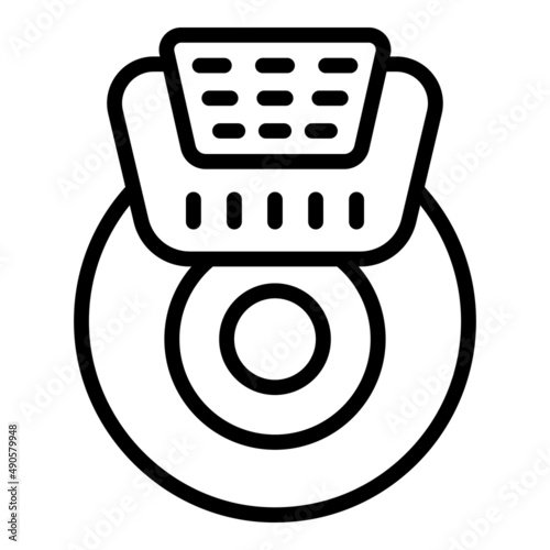 Body epilator icon outline vector. Hair epilation. Skin care