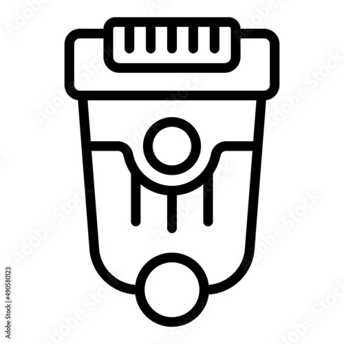 Smooth epialtor icon outline vector. Laser epilation. Skin care